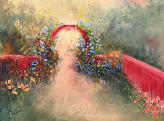 Red Arch Garden by Summer Celeste